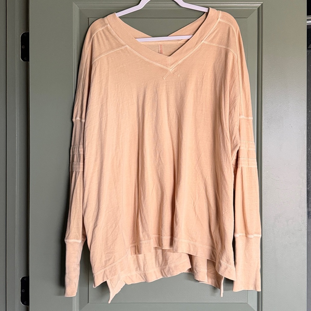 NWOT Free People Movement All Star Layer Tee Long Sleeve Latte Tan - Picture 4 of 6